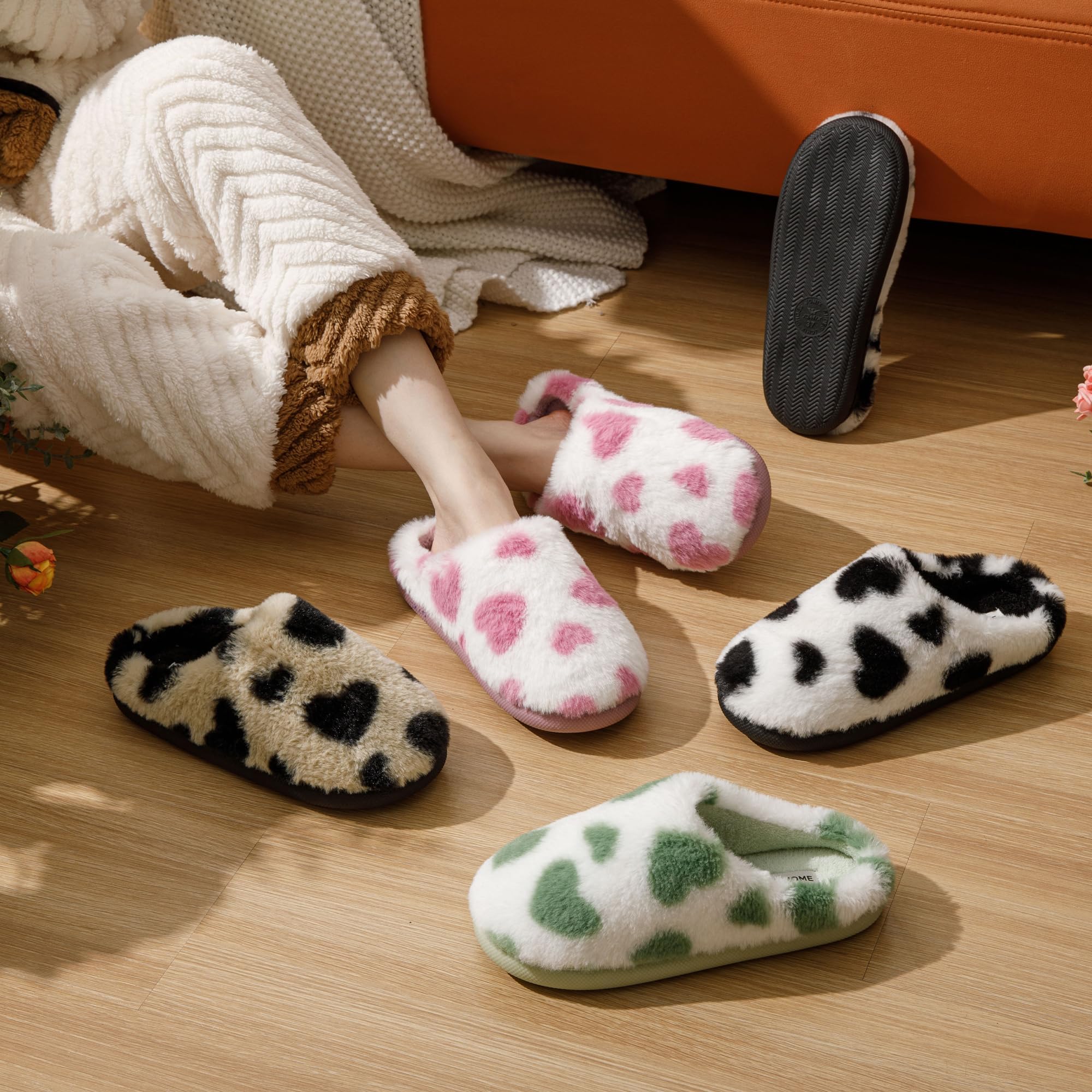 JOMIX Pantofole Donna Invernali Ciabatte Calde da Casa per Ragazza Scarpe Termiche Slip On Pelose Comode da Inverno