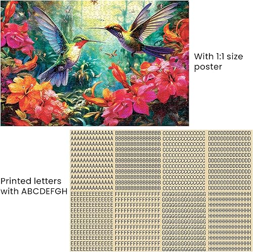 Miniatura 5 de Rompecabezas de 1000 piezas para adultos  Jardín de colibríes  Rompecabezas de madera de 1000 piezas  Decoración DIY juego de ocio juguete regalo