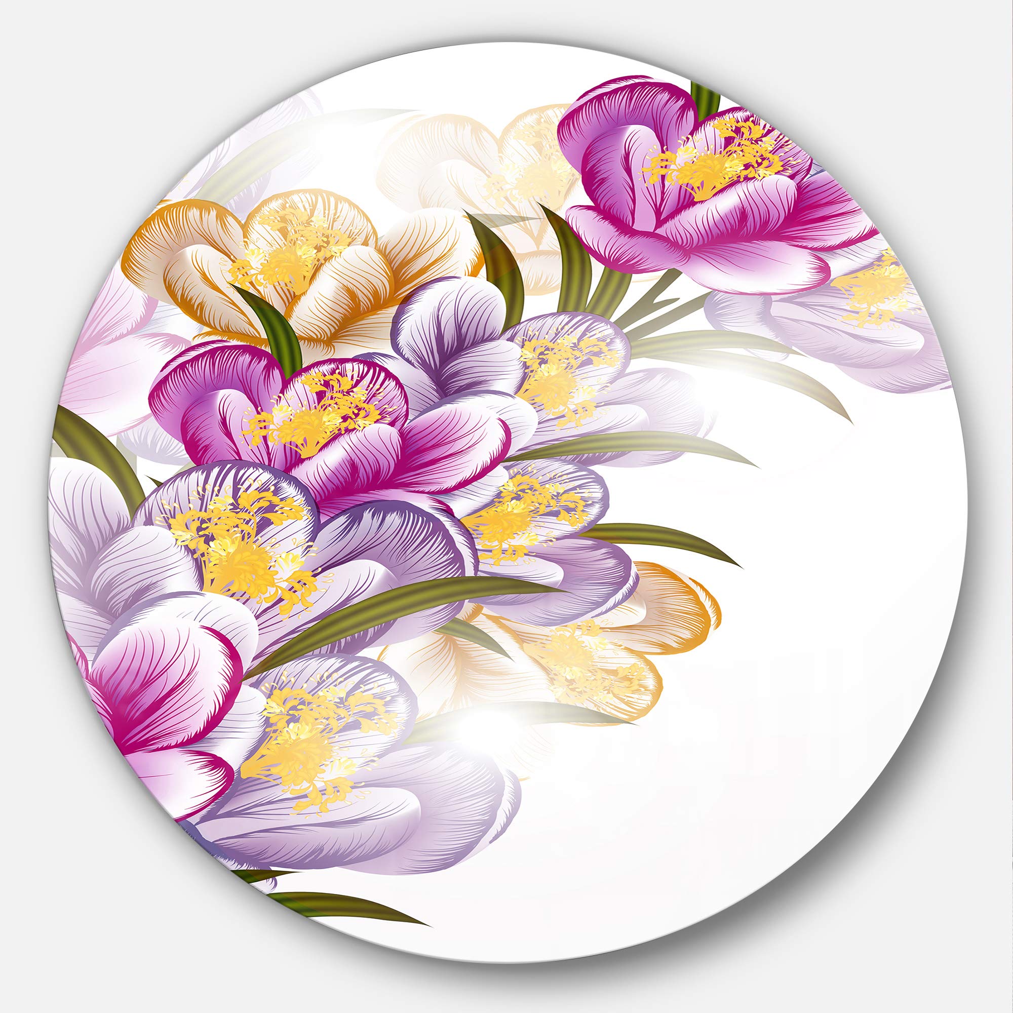 Amazon.com: Design Art: Floral and Botanical Round Wall art