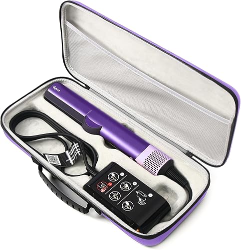 Miniatura 8 de Funda de viaje rígida compatible con Dyson Airstraight HT01 alisador de pelo y fuente de alimentación, funda de transporte impermeable y a prueba de