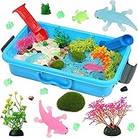 Vista 10 de Contenedor sensorial de granja, juguetes sensoriales de granja con arena de juego para niños y niñas, juguetes para niños, caja de arena de regalo