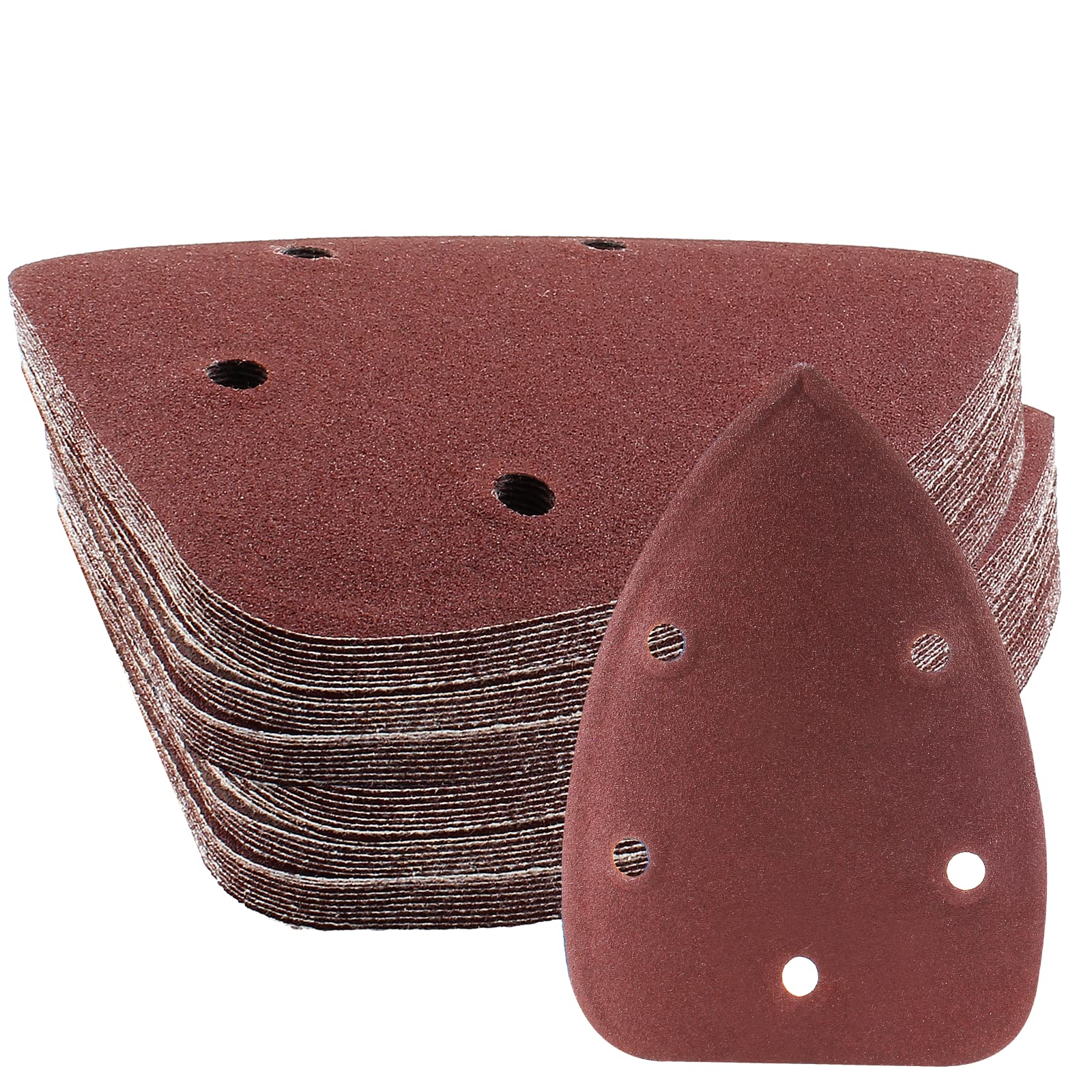 Cionyce 25 Pcs 150 Grit Mouse Detail Sander Sandpaper 5 Hole Mouse Sandpaper Hook and Loop Sander Pads Sanding Sheets for 140mm Sanding Machine