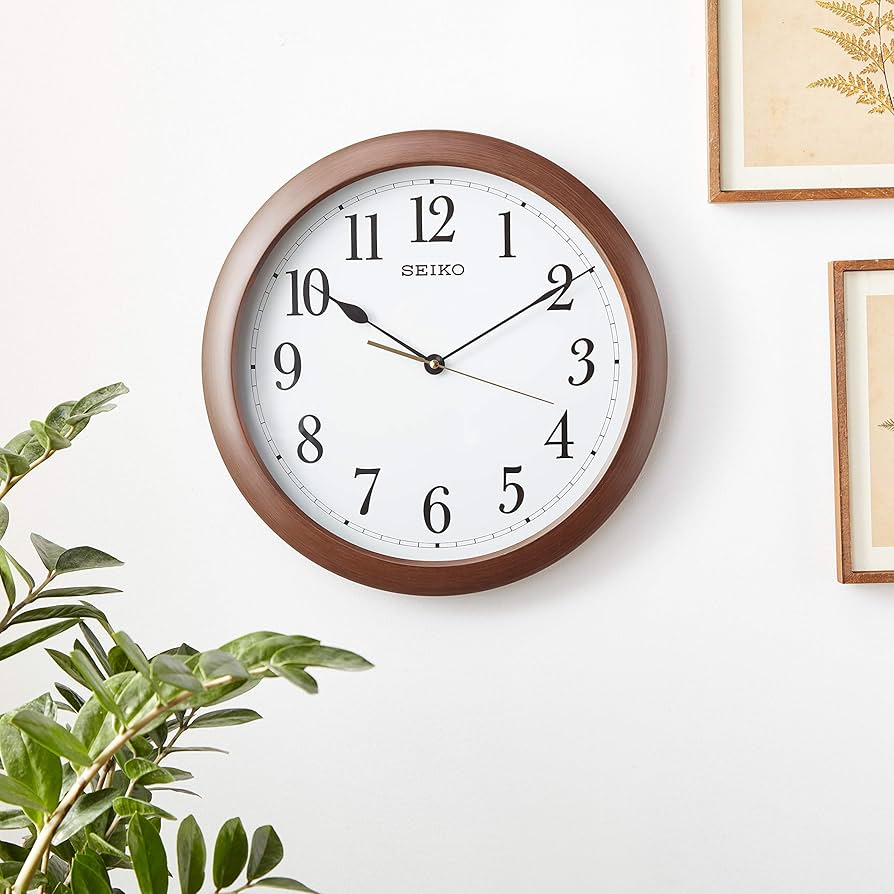 Amazon.com: Seiko 16 Inch Numbered Wood Finish Wall Clock