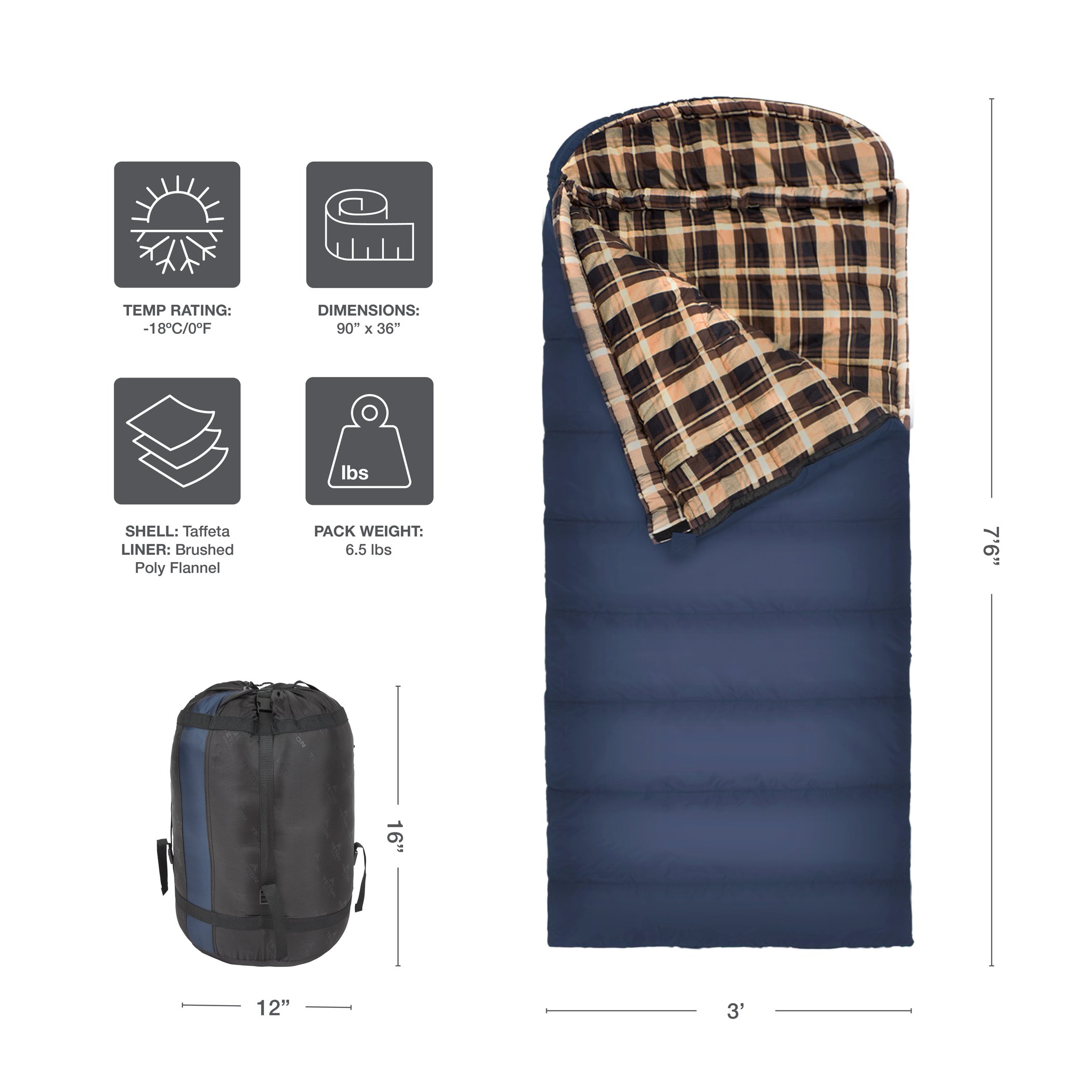 TETON Sports Celsius XL Sleeping Bag; Great for Family Camping; Free