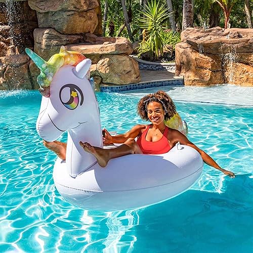 Miniatura 6 de PoolCandy Tube Runner - Flotadores inflables motorizados para piscina (flotador de unicornio motorizado blanco)