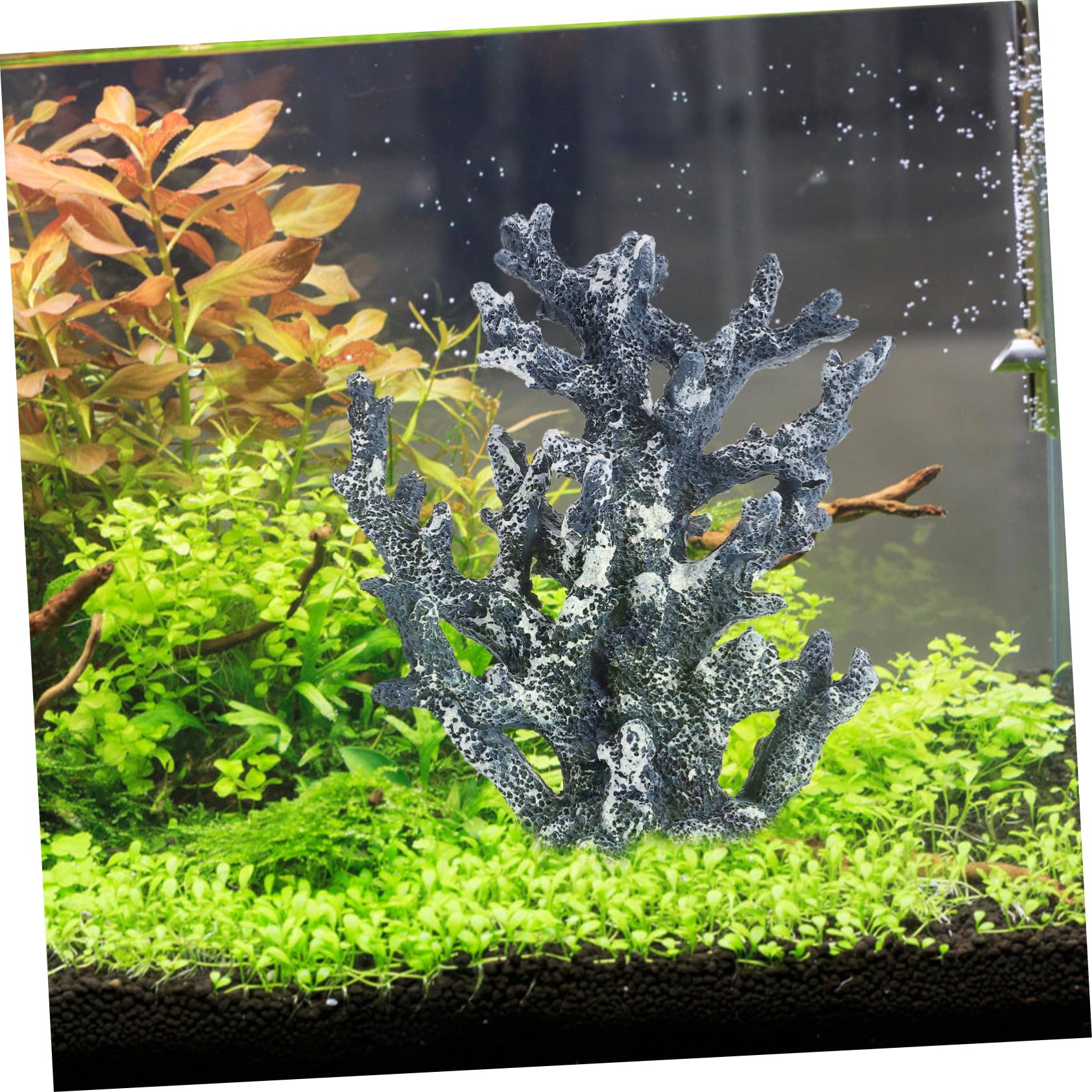 TOPBATHY Adorno de Coral Artificial para Acuario y Pecera, Resina Azul