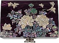 Vista 3 de February Mountain Joyero pequeño de nácar y caja de baratija de mariposa