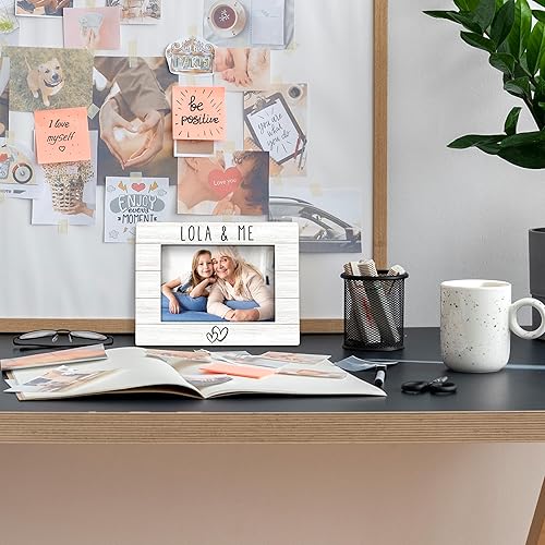 Miniatura 4 de Lola Gifts - Marco de fotos de 4 x 6 pulgadas, marco de fotos de madera Lolas, Navidad, Día de la Madre, regalos de cumpleaños para Lolas de nietos,