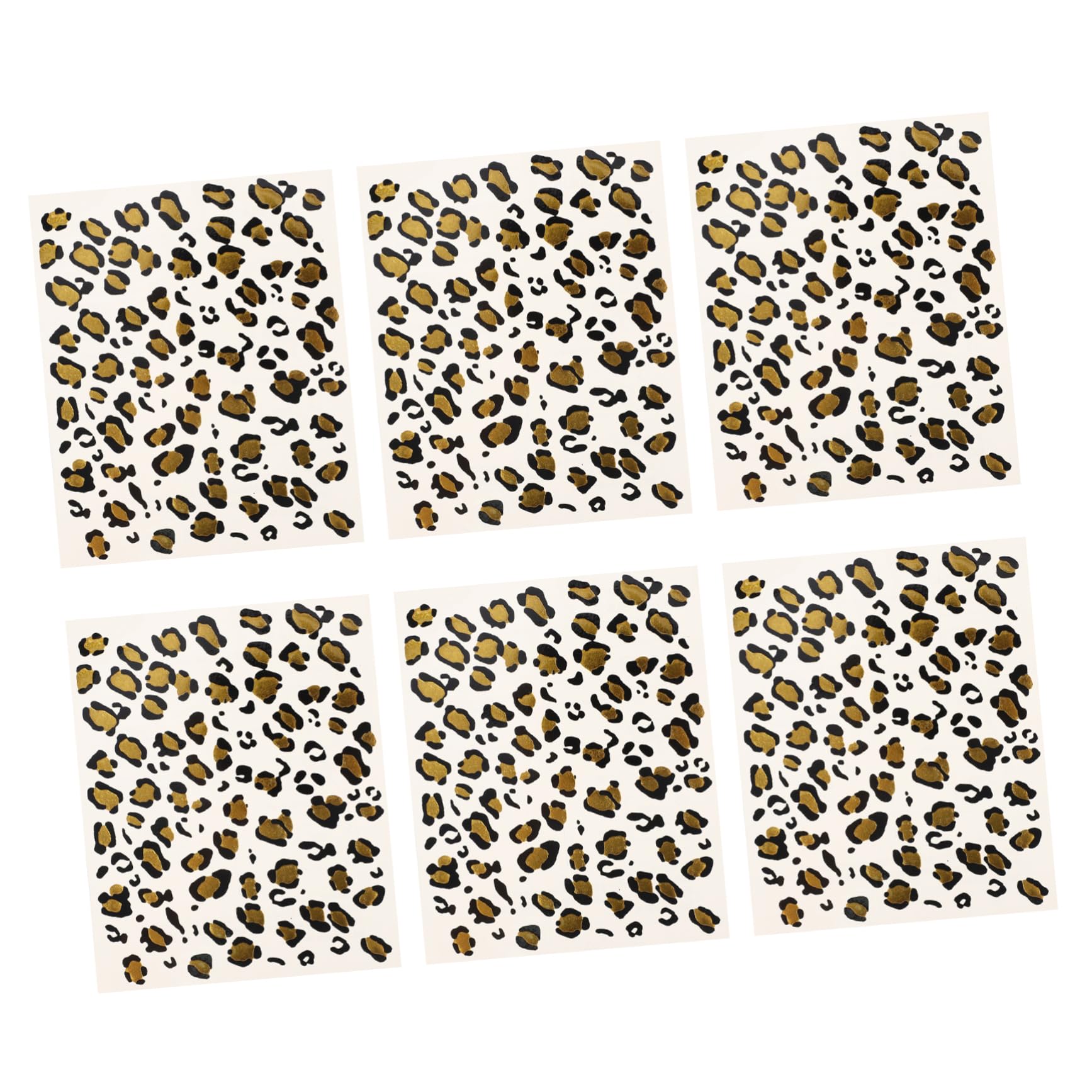 Pegatinas Leopardo para Mujeres, 6 Hojas Tatuajes Corporales