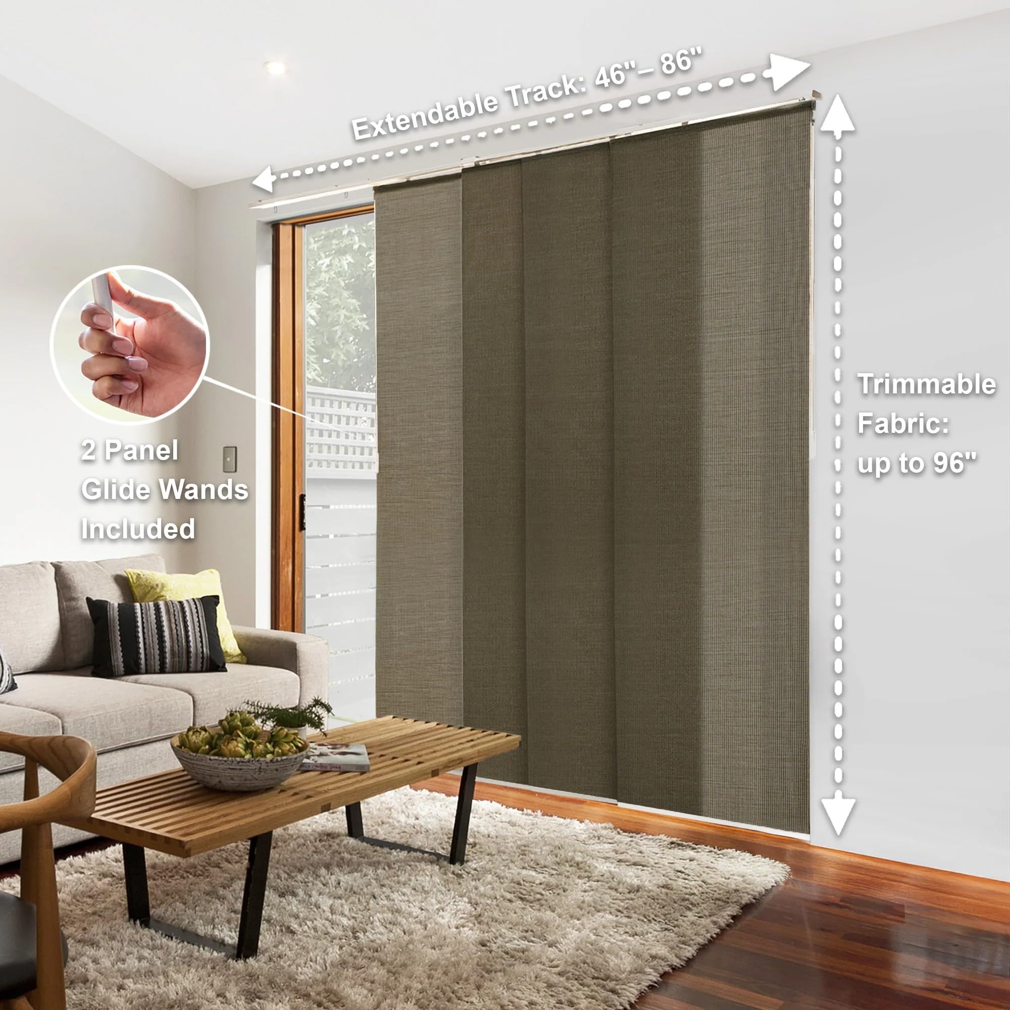 Amazon.com: CHICOLOGY Vertical Blinds, Woven Oolong (Natural Woven