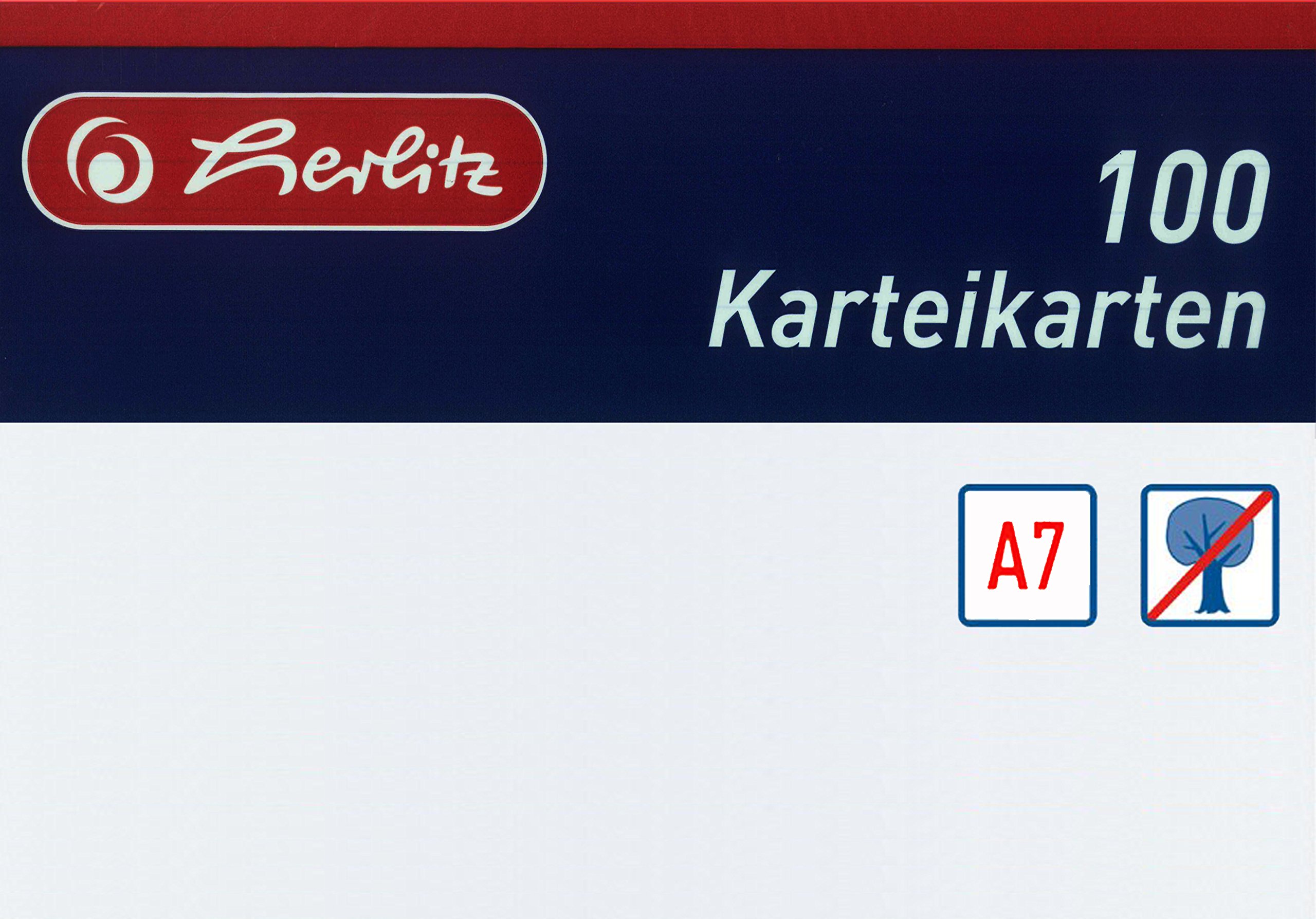 Herlitz 10836245 Karteikarte A7 200 Stück, bunt