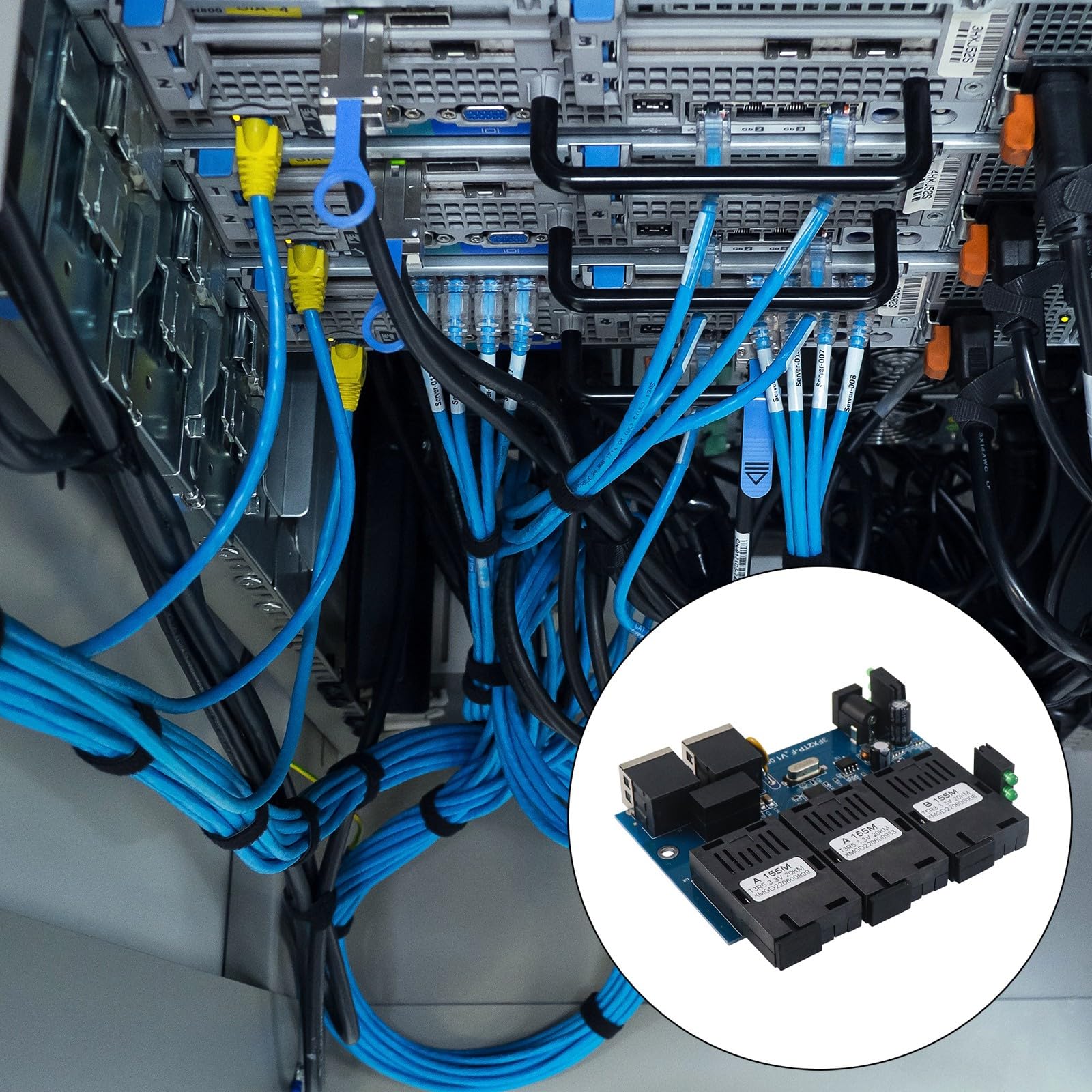 Convertisseur de commutateurs Ethernet 10/100 m Commutateurs inversés Sortie 3 ports Alimentation Ethernet Fibre Optique Media Converter