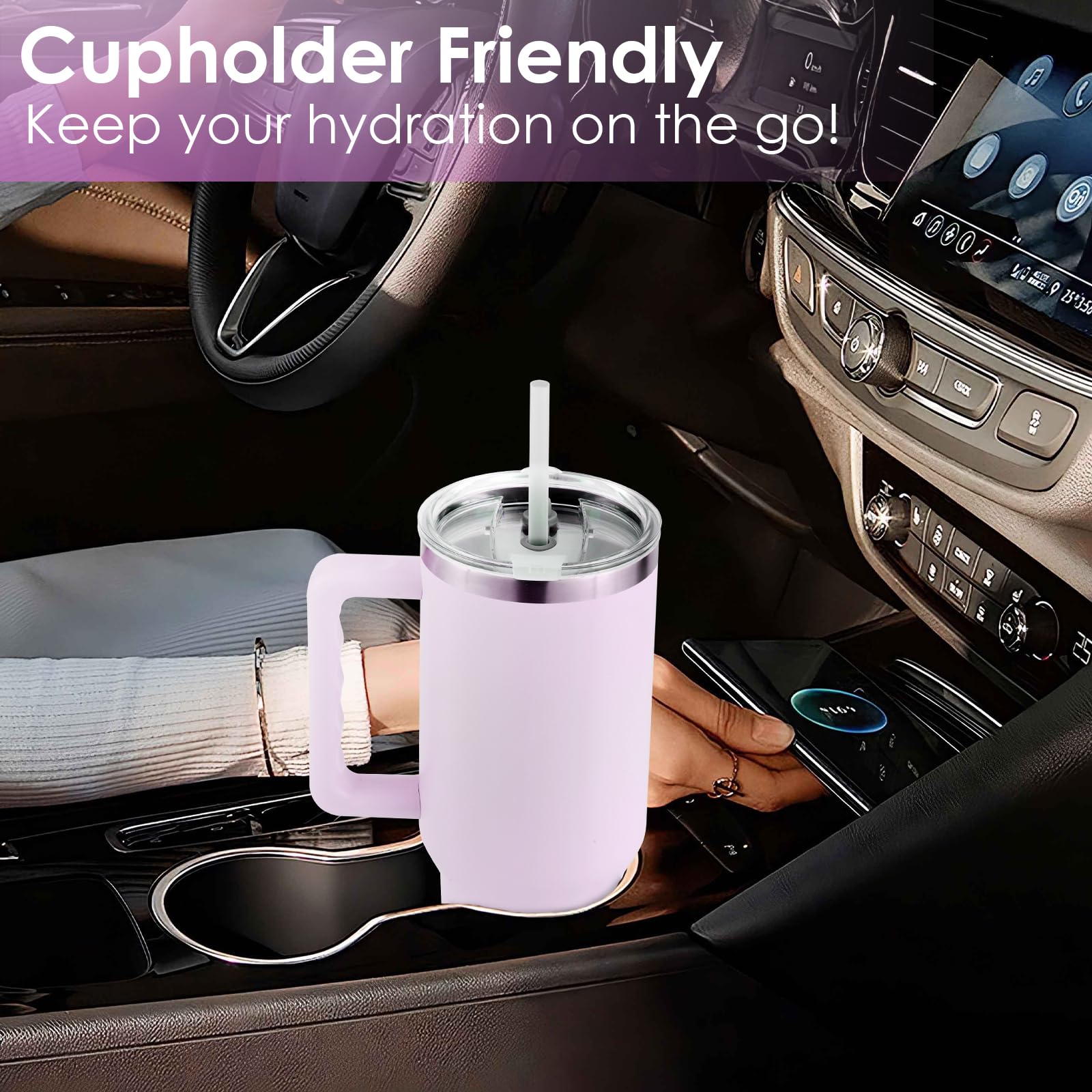 Ochapa Trinkbecher mit Griff und Strohhalm-Deckel, Edelstahl,  vakuumisoliert, fr Kaffee, Tee, Wasser, Geschenk fr Damen, Herren, Auto,  Fitnessstudio, Reisen, Rosa, 1,2 l : Amazon.de: Kche, Haushalt & Wohnen