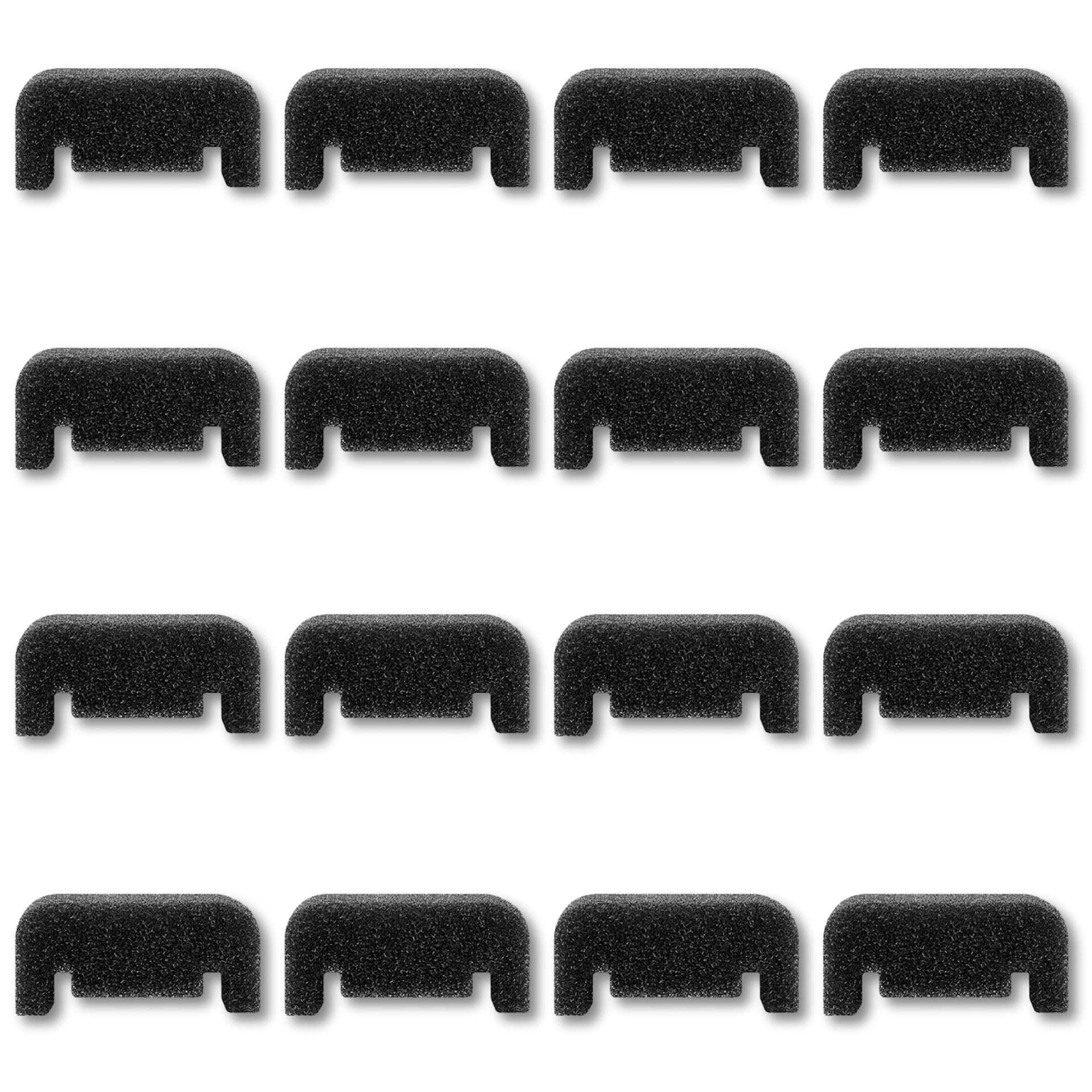 Pack 16 Filtros de Esponja para Fuente de Gato, Filtro Espuma para Mascotas, Filtro Bebedero Perros y Gatos, Repuesto Filtro Dispensador Agua Negro.