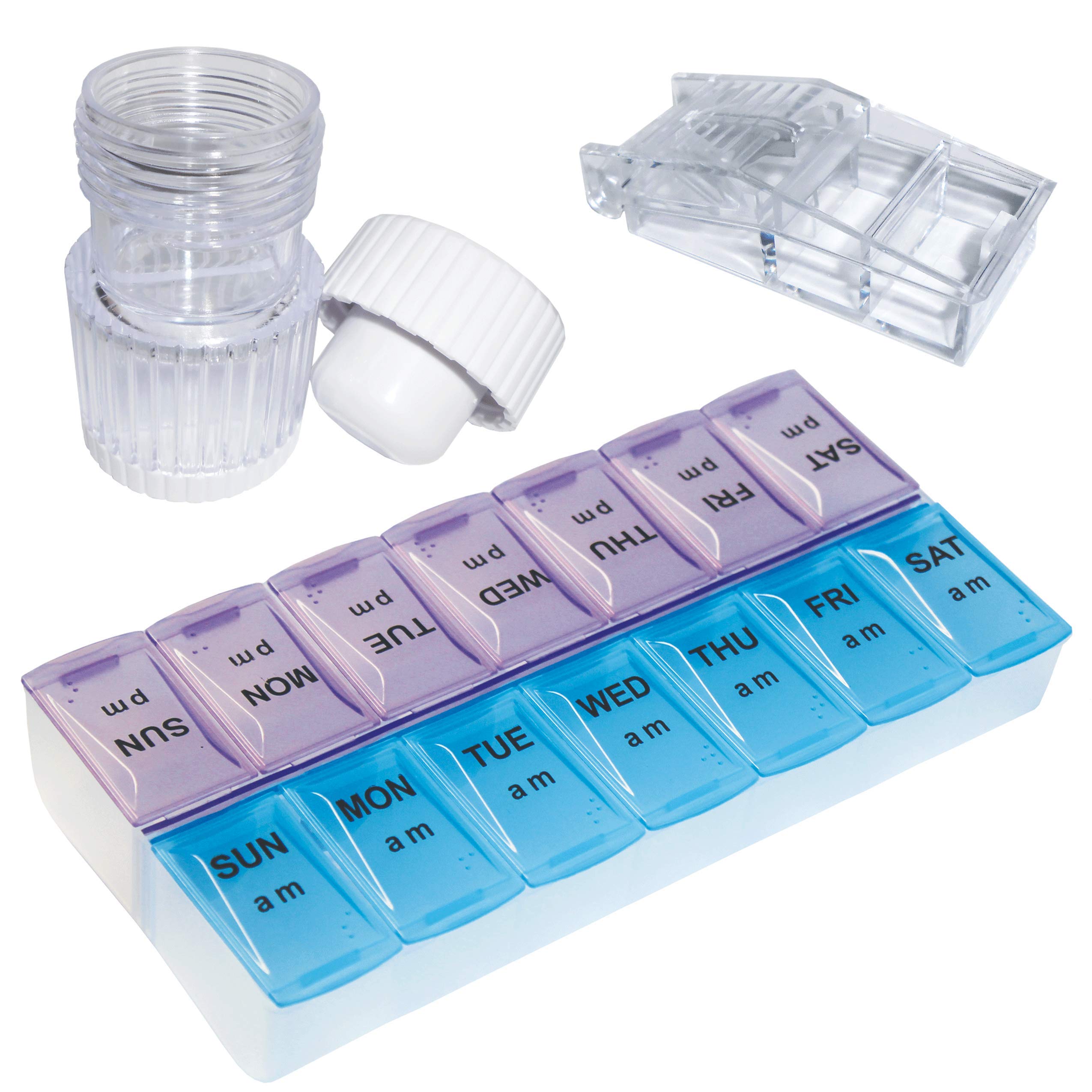 Rehabilitation AdvantagePill Organizer, V-Grip Splitter and Tablet Cutter