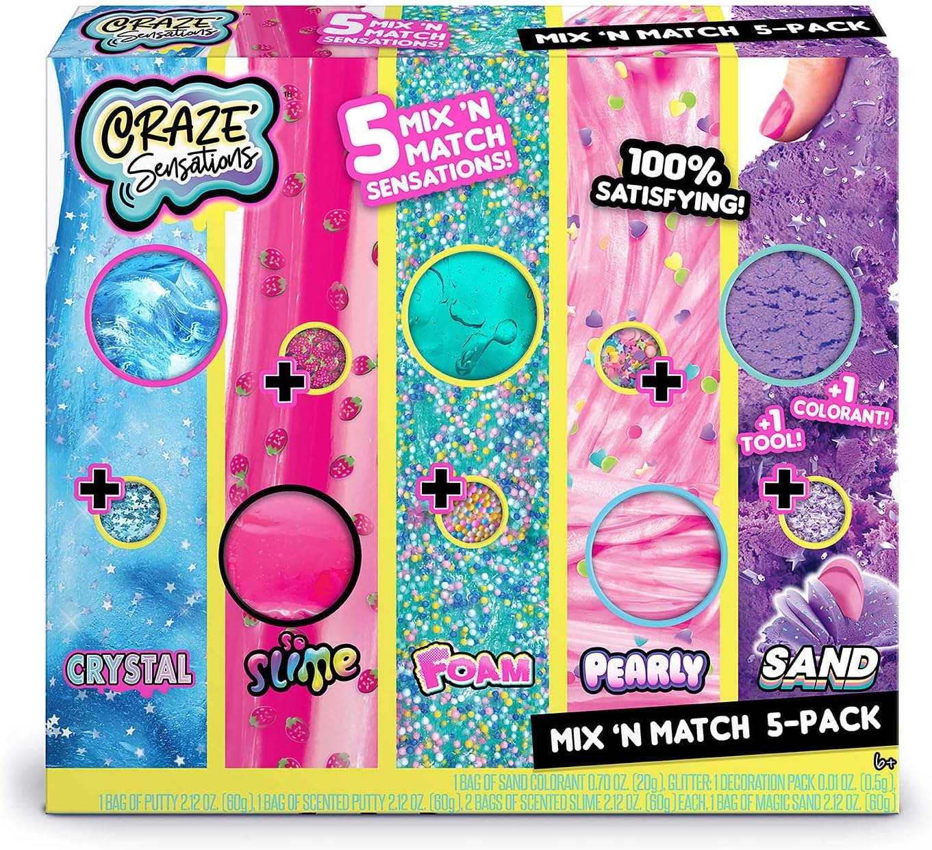 Amazon.com: CRAZE'SENSATIONS Mix'n Match 5-Pack : Toys & Games