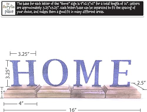 Miniatura 6 de Letrero de madera rústica con letras acrílicas para decoración del hogar letrero decorativo independiente para estante de mesa o centro de mesa
