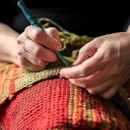 Miniatura 7 de Ommi - Ganchos de ganchillo con mango ergonómico, gancho de ganchillo hecho a mano de 7 pulgadas, aguja de tejer, tejido de hilo artesanal, el mejor