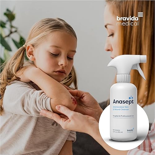 Miniatura 5 de Anasept -Limpiador de piel y heridas, botella de 12 onzas con rociador de dedos, aerosol para heridas, enjuague estéril, spray curativo para uso