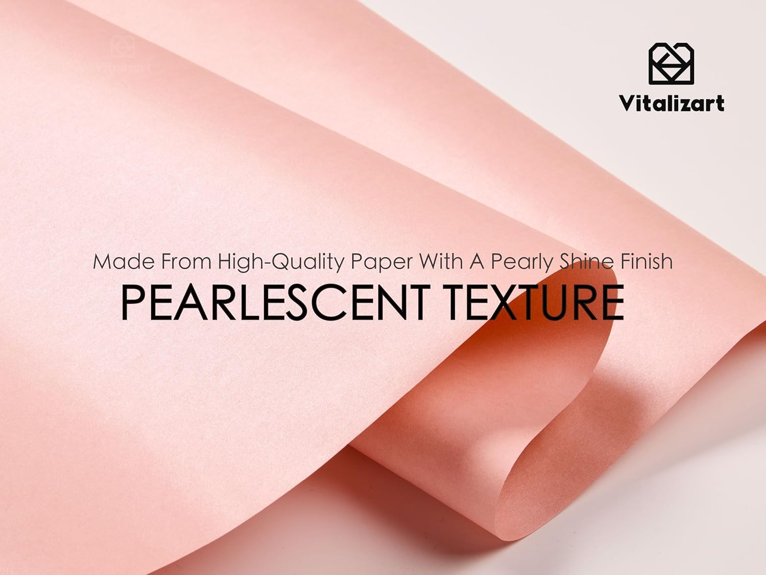 Vitalizart Pink Wrapping Paper Set 30" Pearly-Lustre With Silk Like Satin Ribbon & Gift Tags Recyclable Christmas Gift Wrapping Birthday Baby Shower Wedding Handmade Crafts 197"(16.4 Ft)