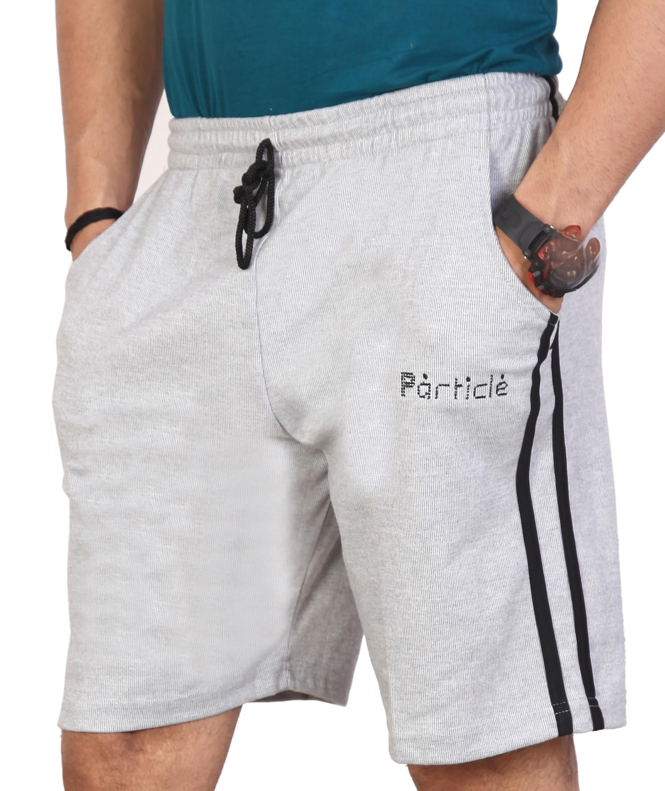 particle Plus Size Regular Fit Cotton Shorts for Men-picture-32
