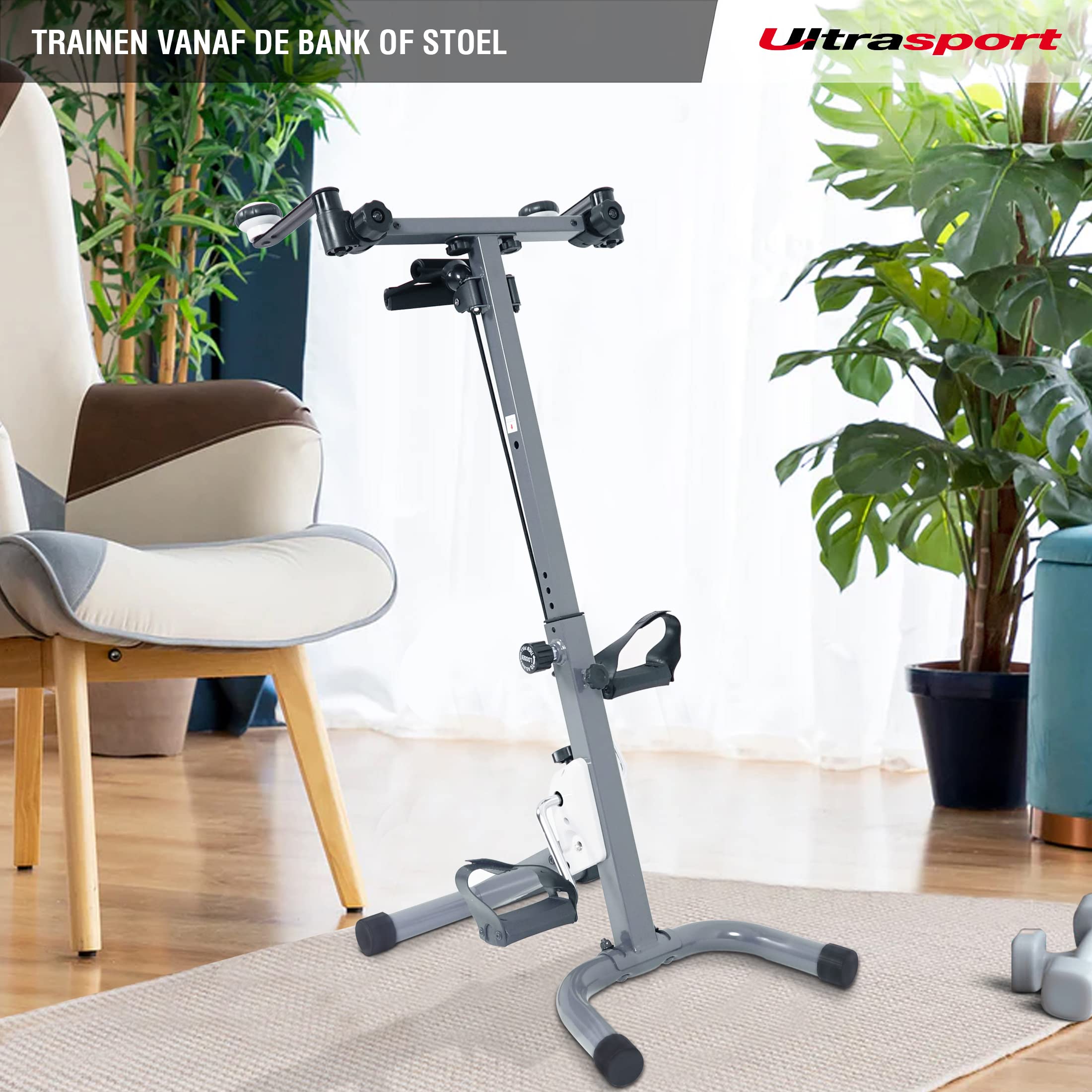 Ultrasport Senior Fitness, Vitality Trainer, Senior F-Bike, Mini Cross Trainer, Recumbent Exercise Bike, Foldable