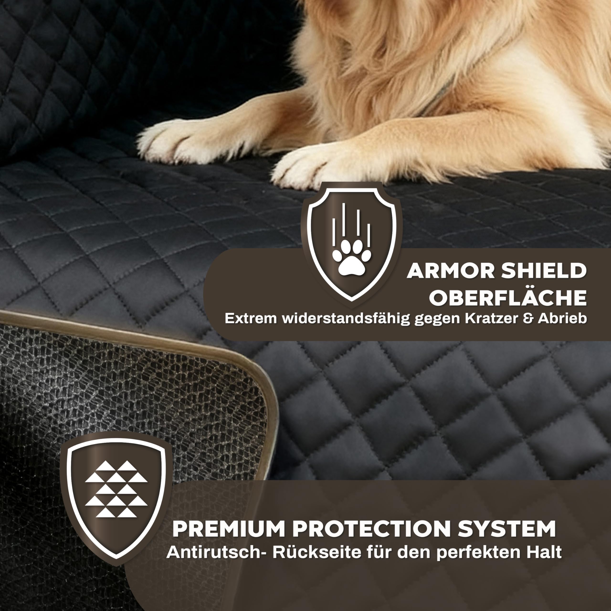 Hainberger Hundedecke Auto Rückbank, Autoschondecke Hund Rücksitz universelle Passform für viele Autos, Wasserdichter kratzfester Rücksitzbezug, rutschfeste, strapazierfähige, waschbarer Sitzbezug