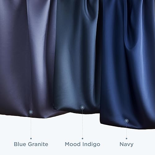 Vista 57 de Bedsure Juego de 2 fundas de almohada de satén tamaño King, fundas de almohada sedosas color verde azulado para cabello y piel con cierre de sobre