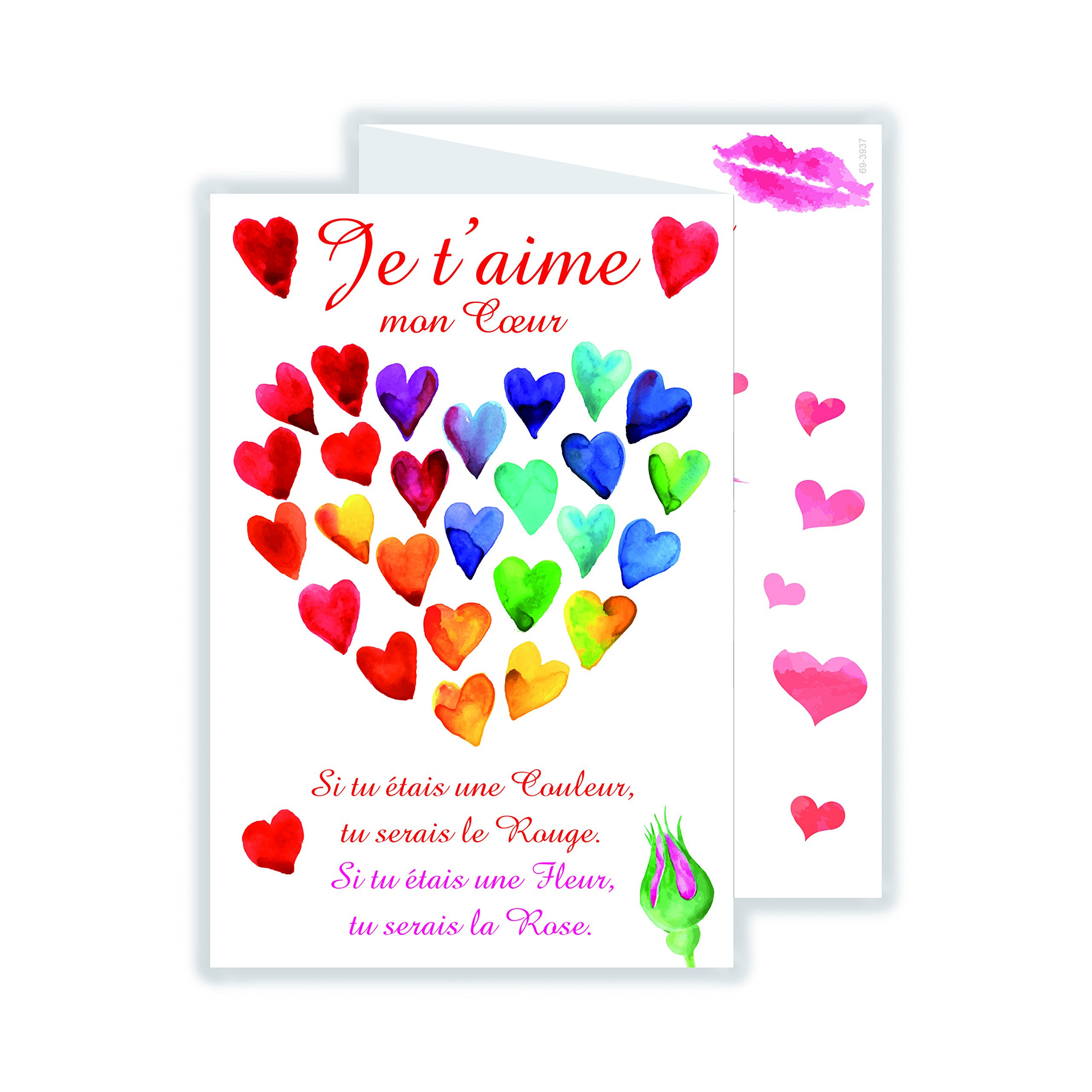 Afie Je T 'aime 69-3937 3 Fold Card