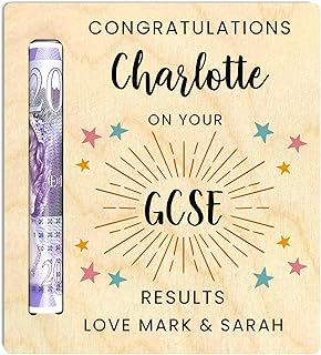 Beecreative Personalised GCSE Gift For Him Her, GCSE Exam Results Gift, Money Holder Gift, GCSE Congratulations, Son Daughter, Passing Exams Gift