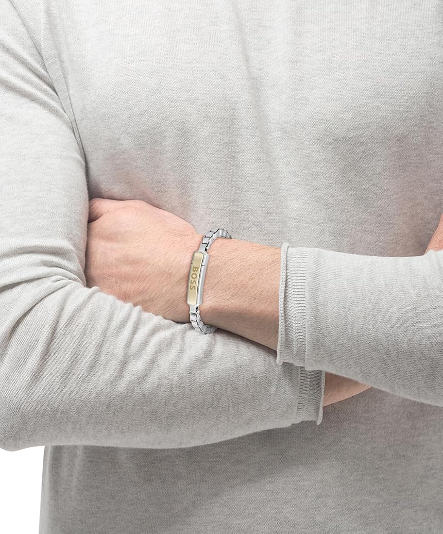 Buy BOSS HUGO Devon Family Two Tone Stainless Steel Men's Bracelet