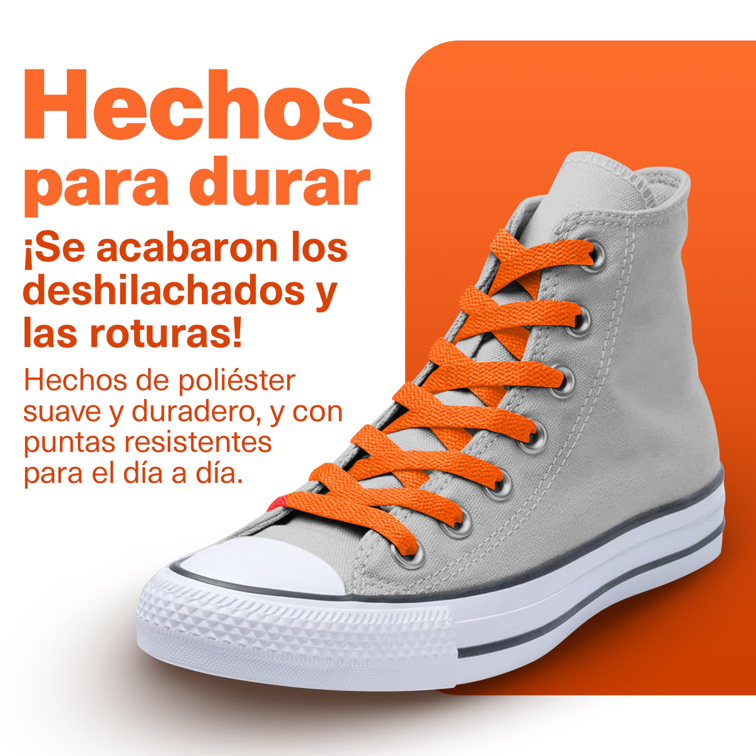 TBOC Cordones Planos para Calzado Zapatos Deportivas Zapatillas Botas Cordón Patines Fútbol Deportes [Ancho 8 mm] Compatibles con Converse Nike Adidas Panama Jack Vans — view 2