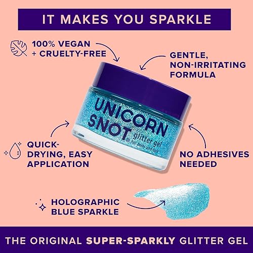 Vista 13 de Unicorn Snot - Gel holográfico con purpurina para el cuerpo, accesorios para fiestas, fiestas de disfraces para mujeres y niños, vegano y libre