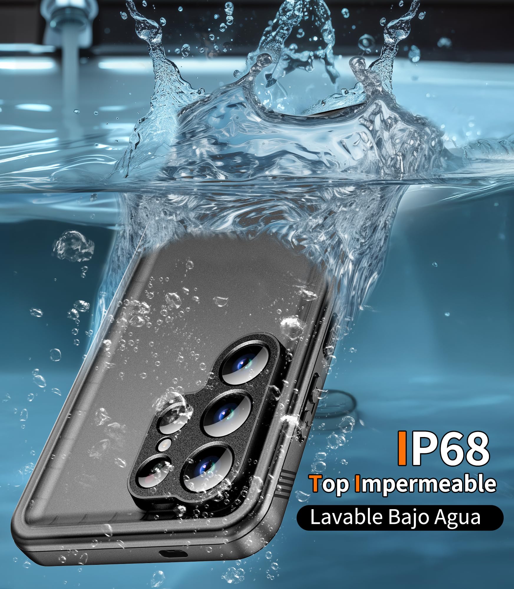 Cozycase Top Funda 360 para Samsung Galaxy S26 Ultra Militar IP68 Impermeable Antigolpes Resistente Carcasa S 26 Antipolvo Acuatica Sumergible Doble Waterproof Case Agua Protectora Anti Golpes Polvo