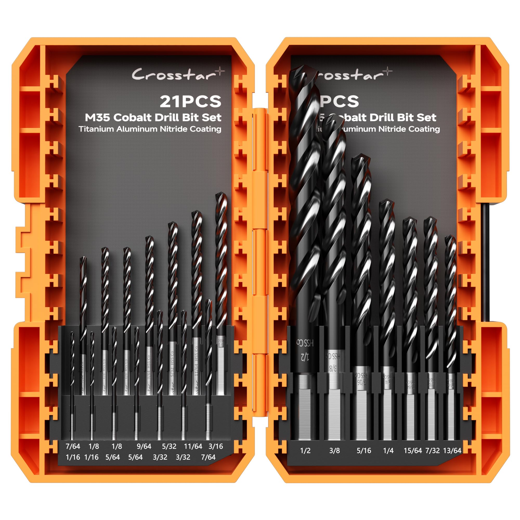 Crosstar M35 Cobalt Drill Bit Set 21pc