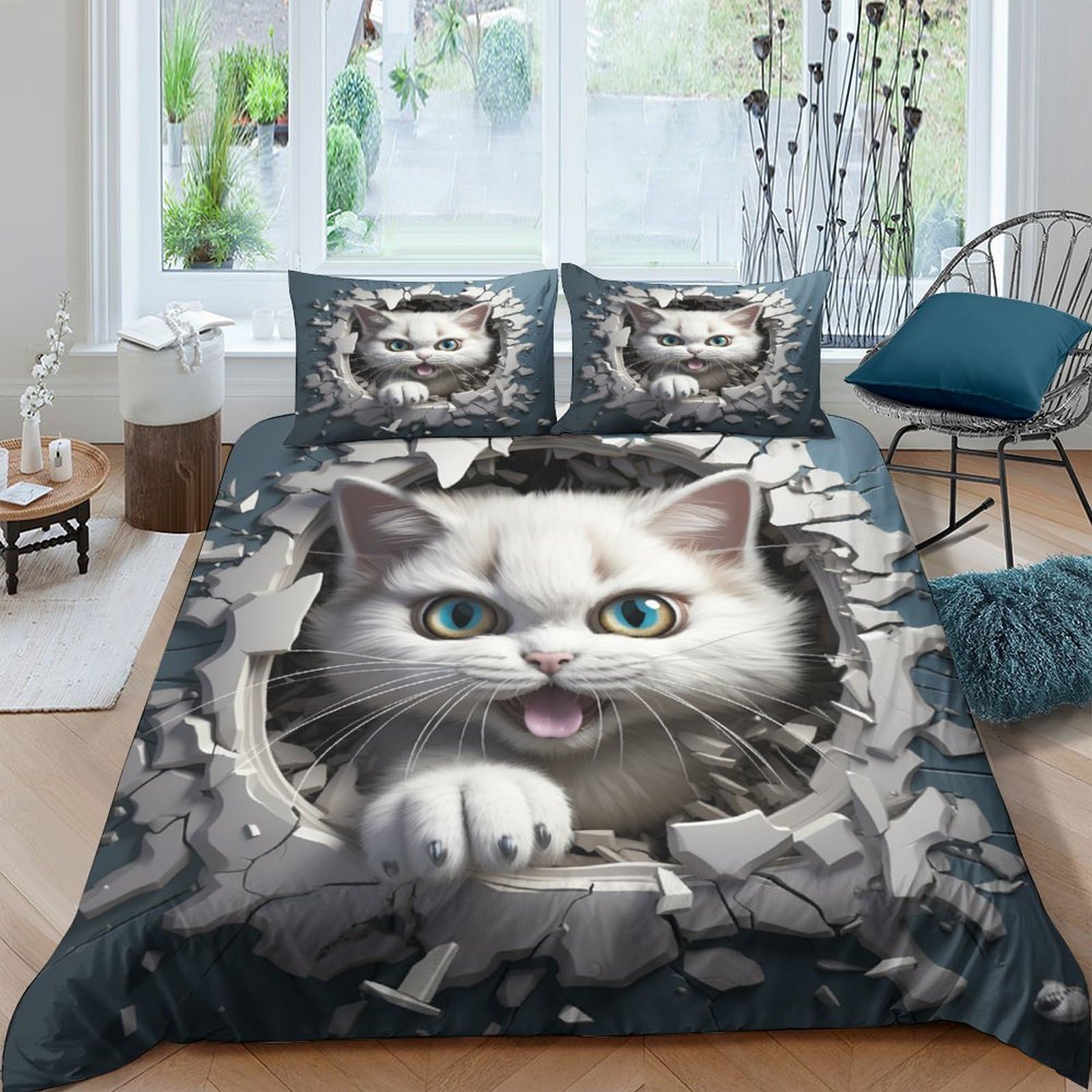Housses de couettes chat mignon pour transformer votre chambre double