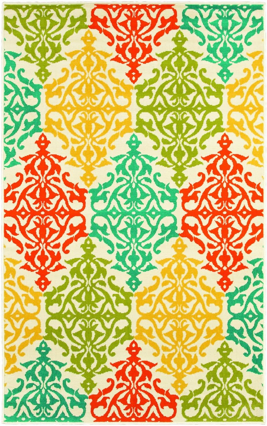 Shaw Al Fresco Sandee Indoor/Outdoor Rug, 5-Feet 3-Inch by 7-Feet 10-Inch, Beige
