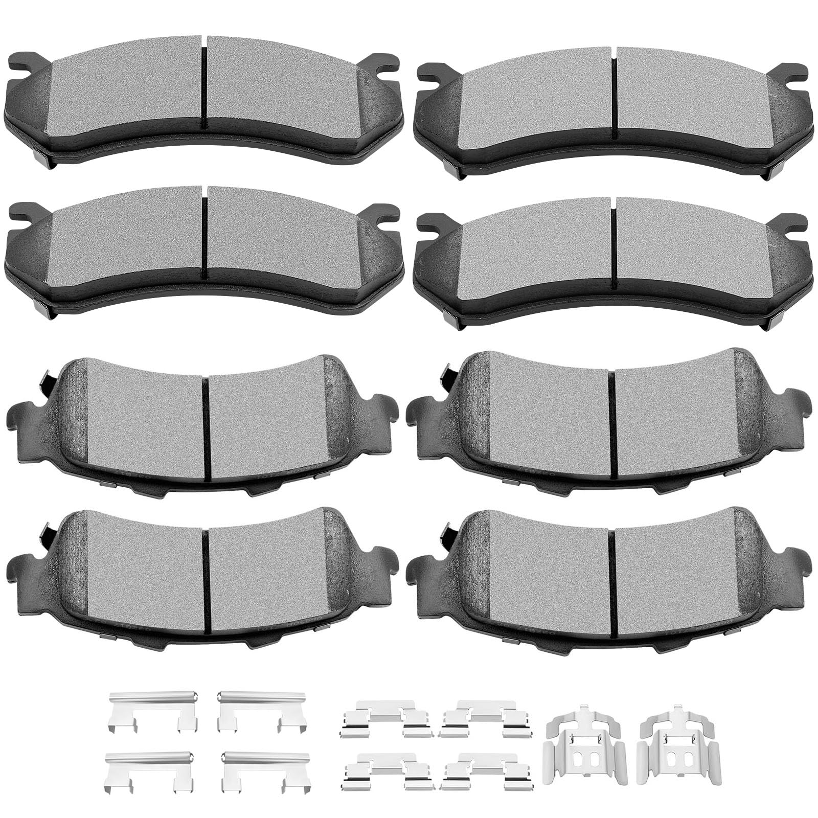 SCITOO Front Rear Brake Pads Sets 8PCS For Chevrolet For Silverado 1500 | For Chevy For Astro For Avalanche For Suburban 1500 For Tahoe,For GMC For Safari For Sierra 1500 For Yukon; D785 D792
