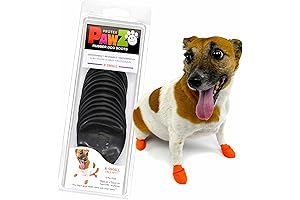 PawZ Rubber Dog Booties: X-Small, Black