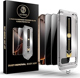 2-Pack | 9H Privacy Tempered Glass for iPhone 16 Pro Screen Protector (6.3"-inch) | 25° Anti-Spy | Edge-to-Edge Protection | One-Touch Install with Auto Dust-Elimination Kits & Precision Tool