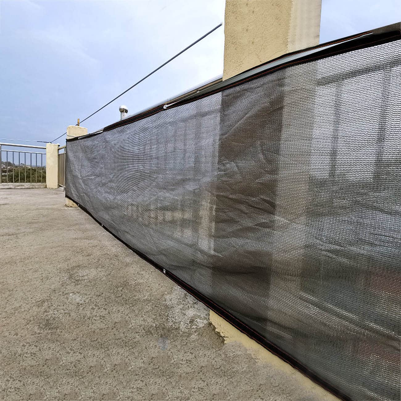 Siatka ogrodowa, 90% ochrona przed promieniowaniem UV, na balkon, do szklarni i patio, bezpieczna ochrona roślin, trwała, szara osłona przeciwsłoneczna, 4 x 8 m