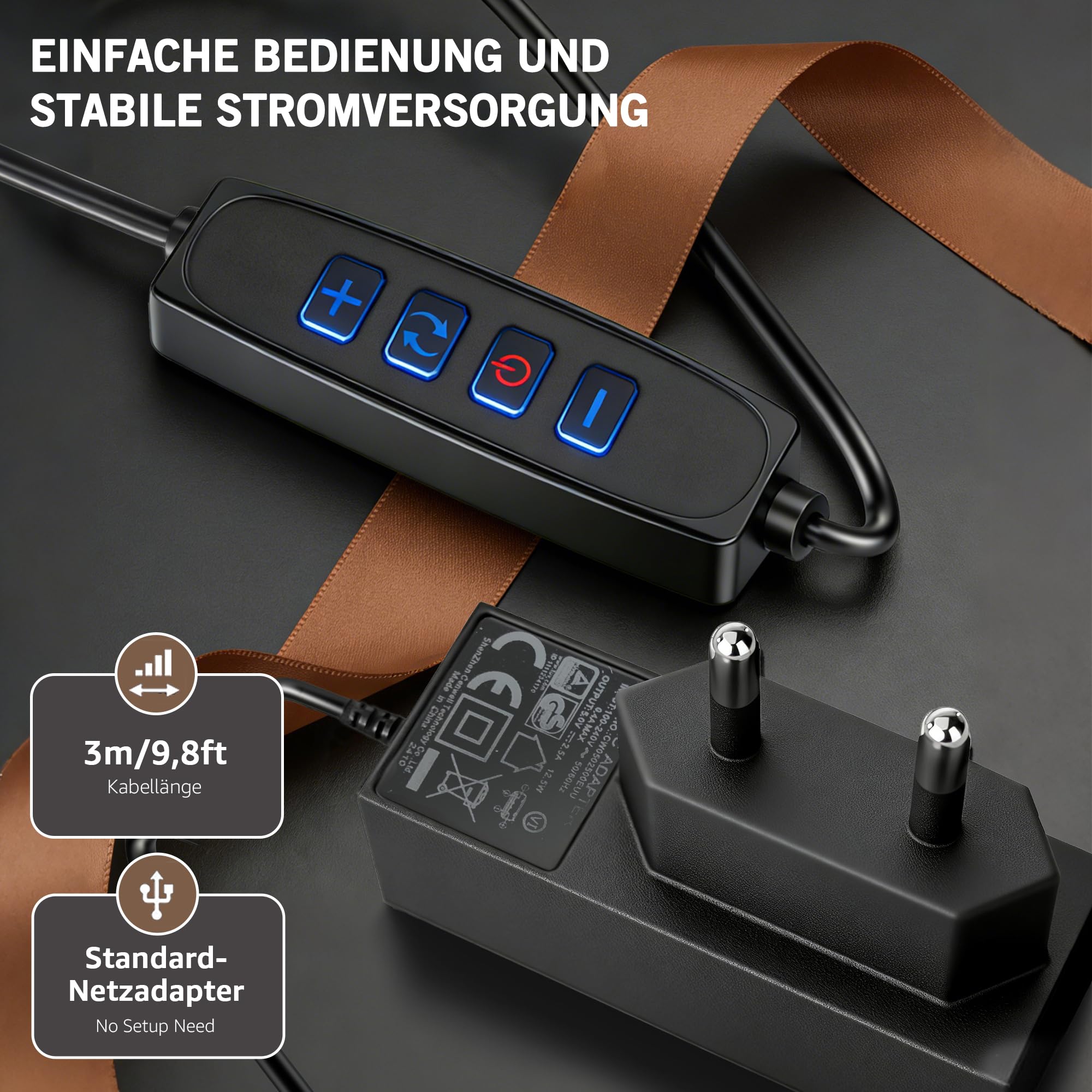 Video Licht, 2-25x20 cm 25W LED Studio Fotolicht Set, Dimmbares 2800–7000K Fill-Licht für Video/Streamen von Selfies/Porträts im Innenbereich, 185cm Kamera Licht mit Stativ & Adapter，CRI>97 (25W)