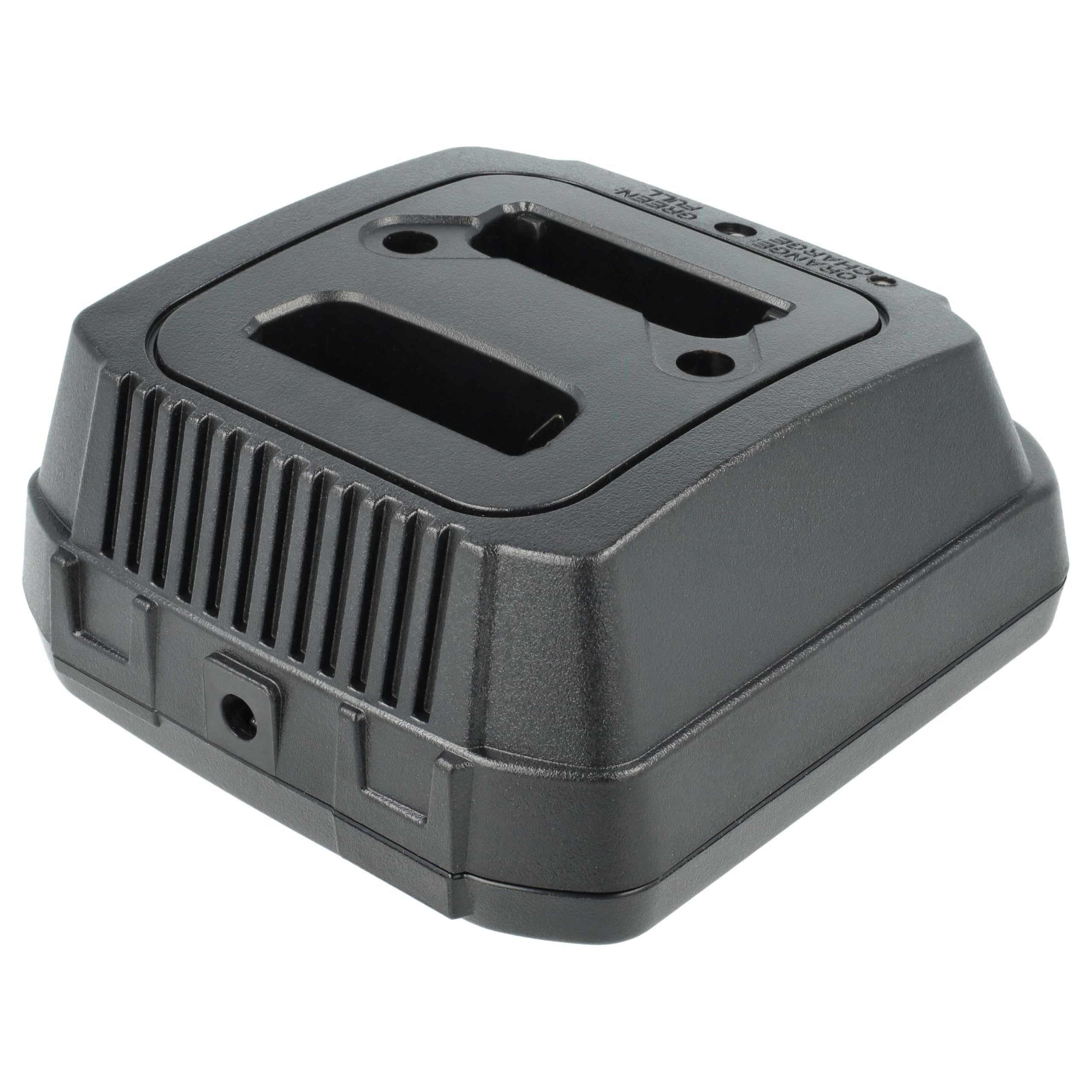 vhbw Cargador Dual Compatible con Motorola MTP 830S, 850 baterías de Radio - Estación de Carga + Fuente de alimentación, 4-15 V, 0,8 (2 x 0,4) A