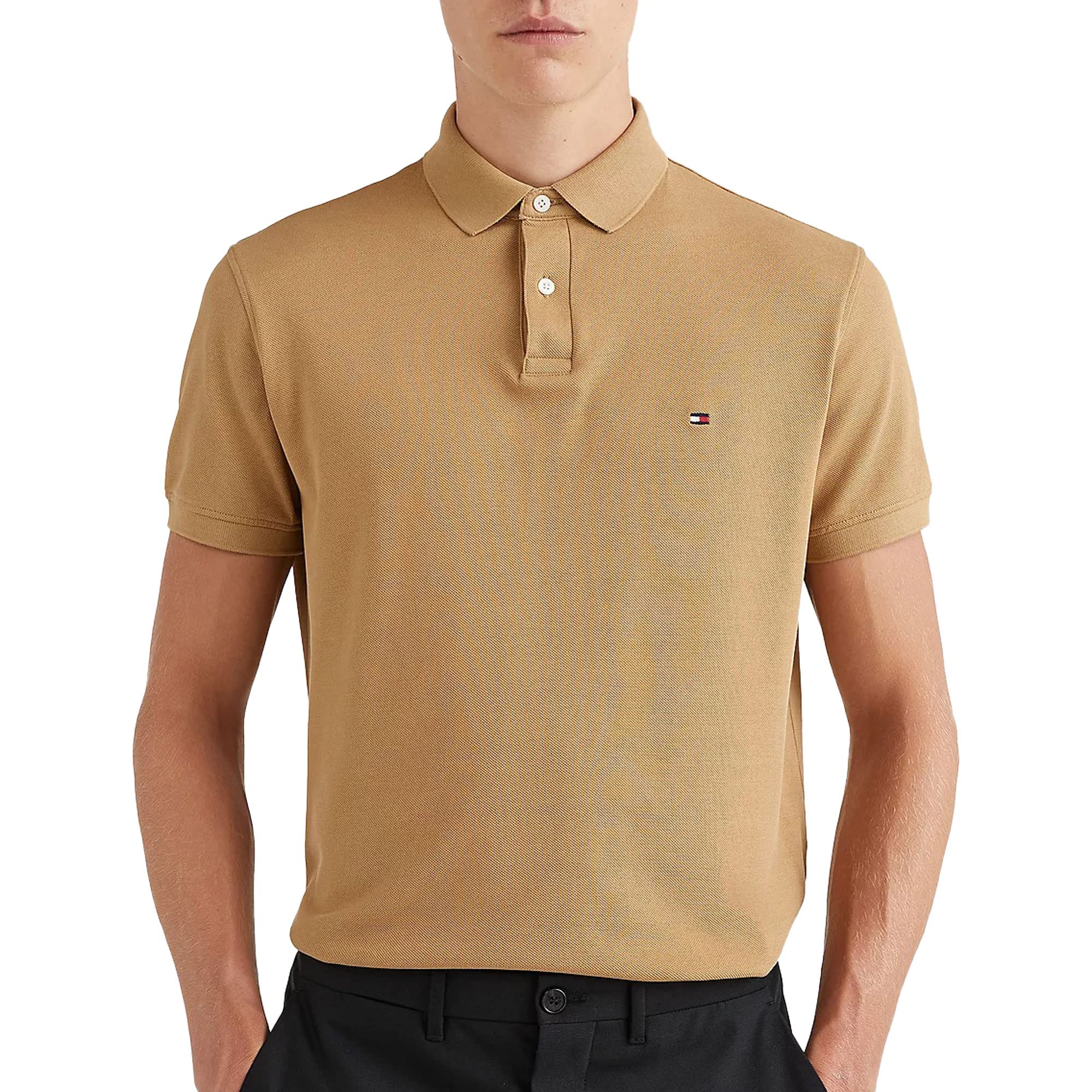 Tommy Hilfiger Men's 1985 Regular Polo Mw0mw17770 Polo Shirt, Brown (Countryside Khaki), XS
