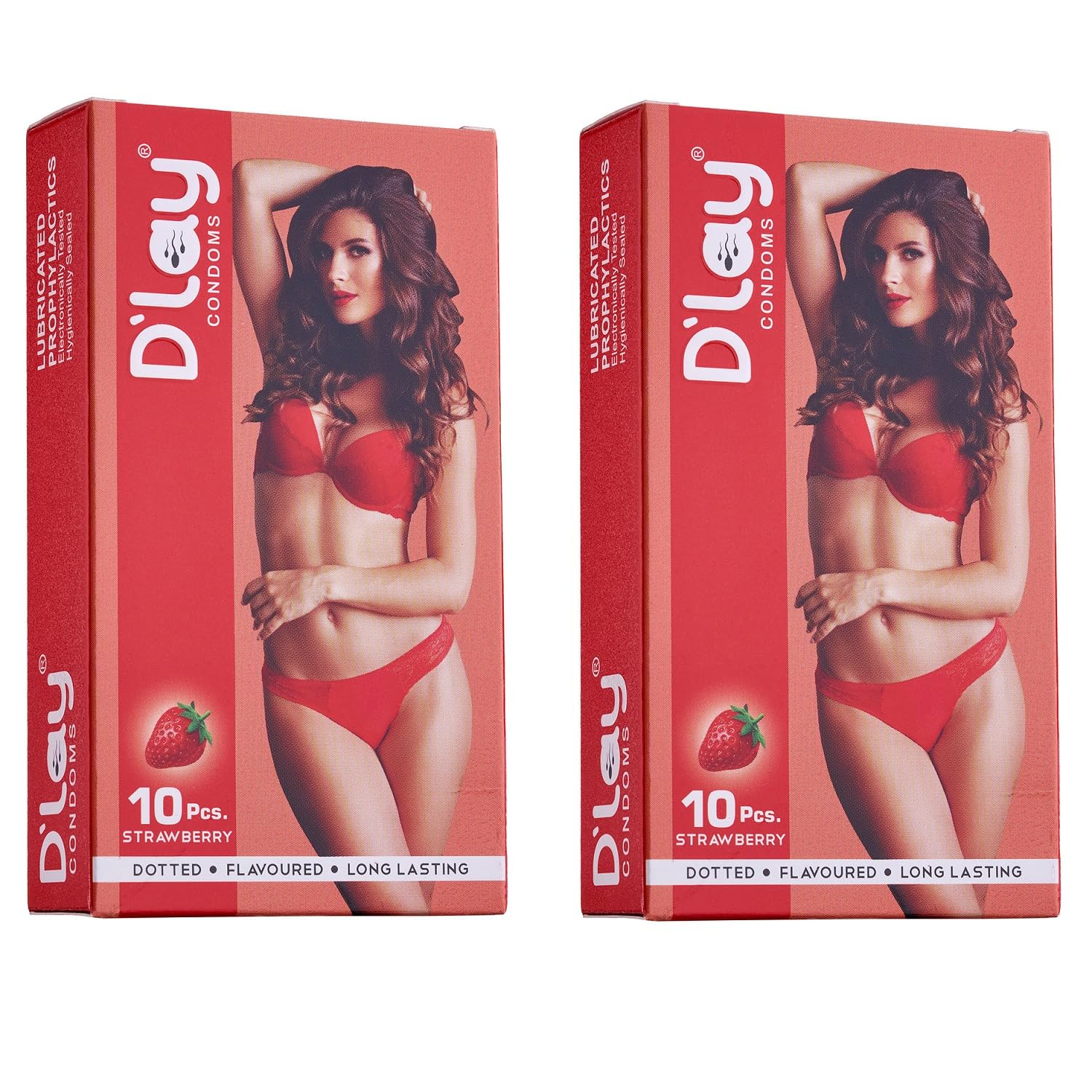 D'lay Dotted Real Feel Condoms for Men | Ultra Soft | For Extra Pleasure and satisfaction | Long Lasted, Lubricated | Strawberry Flavour Condoms - 10 (Pack of 2)-image-19