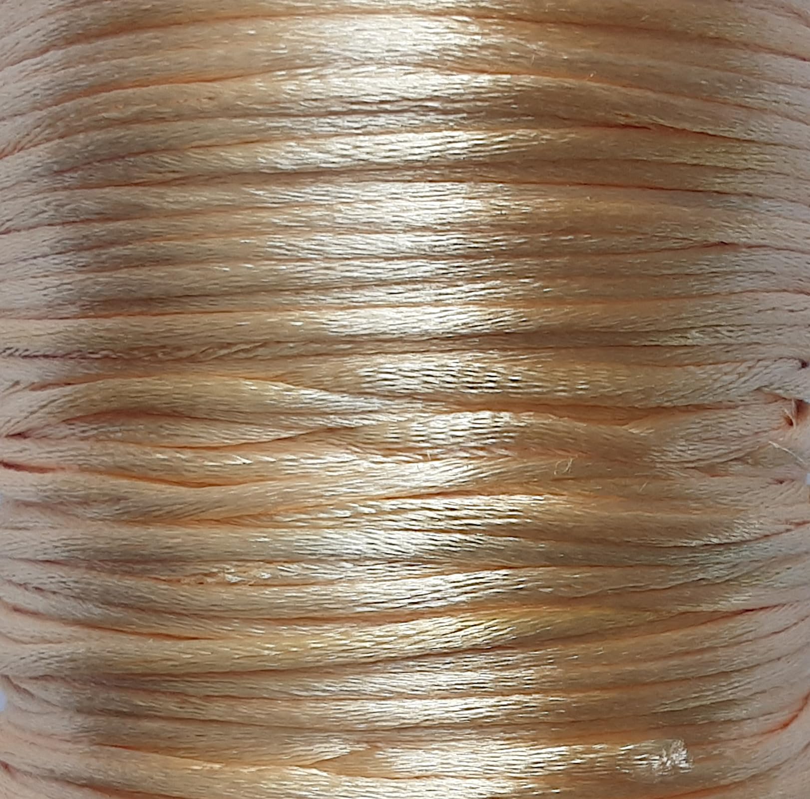 Mart-Mon Eggnog Satin Cord 1Mm Rattail Knotting Thread 5M Sewing Craft Bracelet Making Decorating Jewellery (Eggnog)
