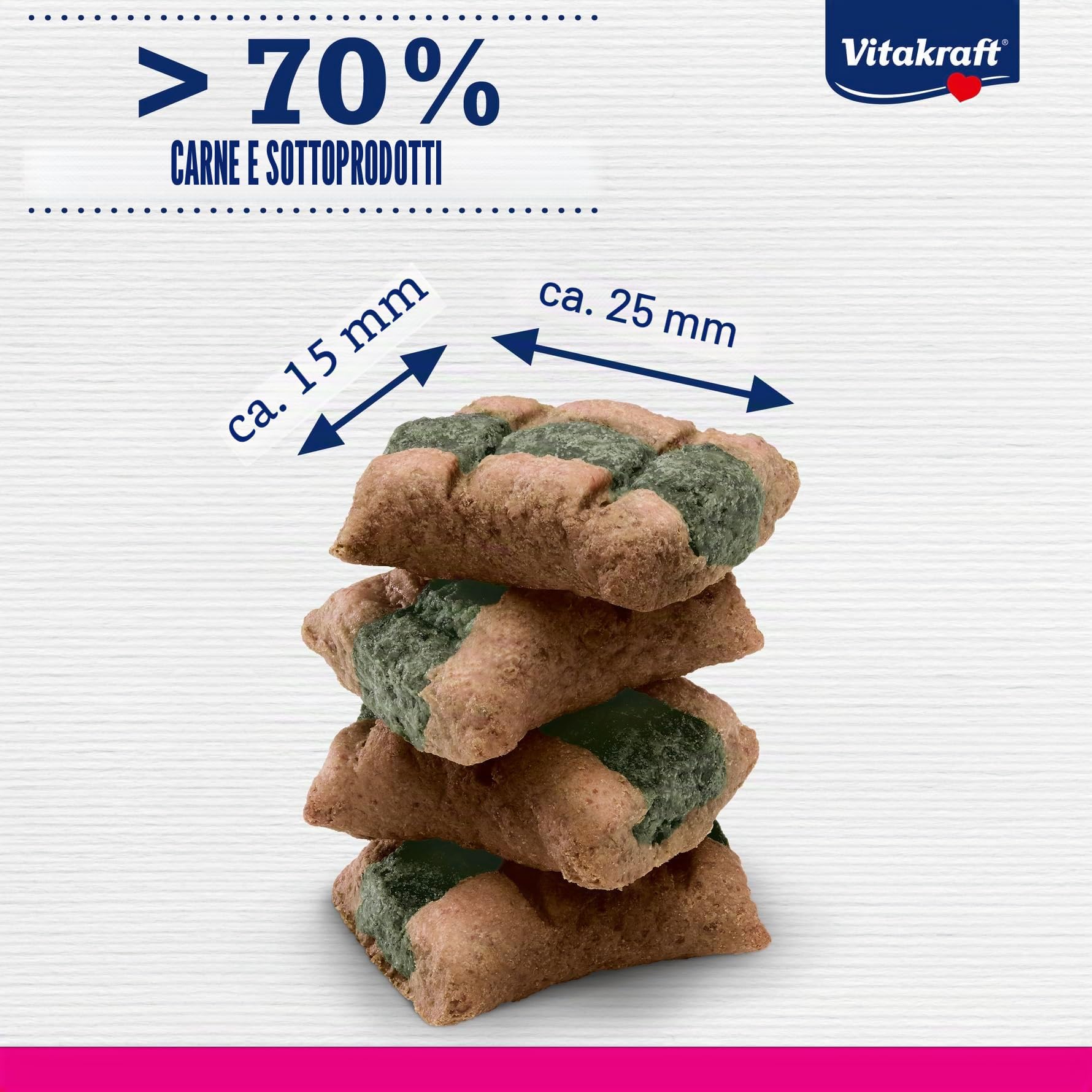 Vitakraft Cat Yums, snack gatto, morbido snack gatto ripieno con pollo ed erba gatta, in bustina richiudibile, senza zuccheri aggiunti (1x 40g)