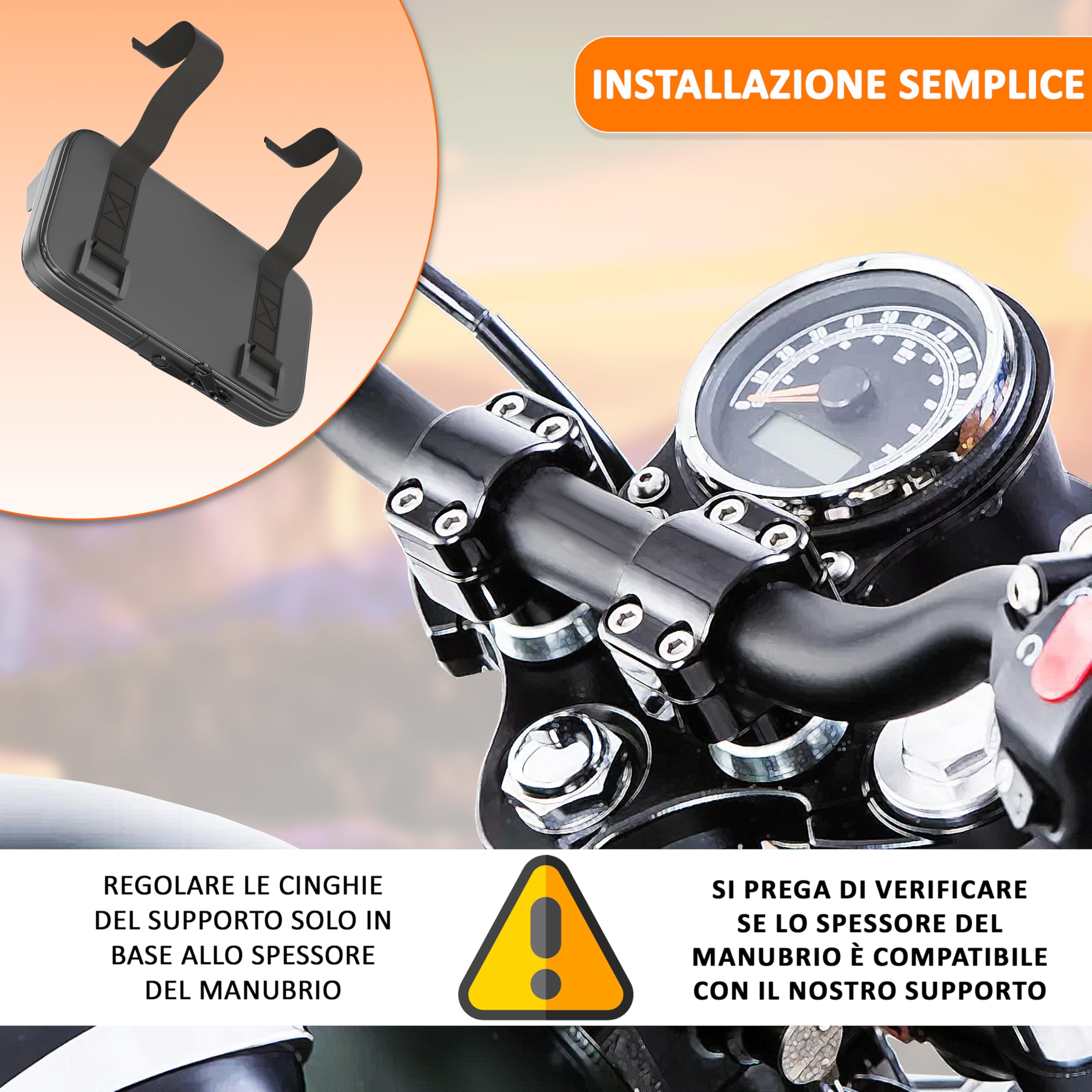 Porta cellulare moto impermeabile con visiera antiriflesso – Protegge lo smartphone da pioggia e vibrazioni – Ideale per viaggi lunghi e tragitti quotidiani – Compatibile con telefoni fino a 7.5"