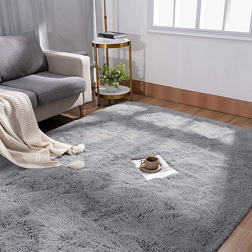 Miniatura 5 de Przemy Alfombras Grandes para Sala de Estar Dormitorio, Alfombra de 5x8 pies Súper Suave Esponjosa Alfombra de Área Peluda Difusa Alfombra de Felpa