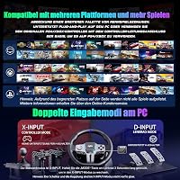 PXN V9 Gen2 Gaming Kormány 270°-900° H-váltóval Hall Effect Pedállal PC Xbox PS4 5